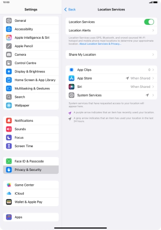 Press the required app. Press the required app.