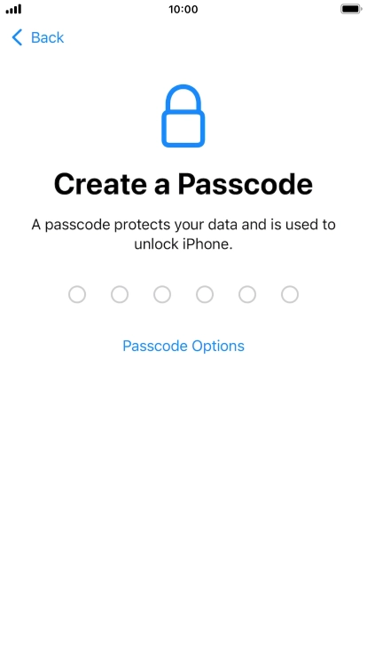 Press Passcode Options. Press Passcode Options.
