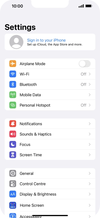 Press Sign in to your iPhone. Press Sign in to your iPhone.