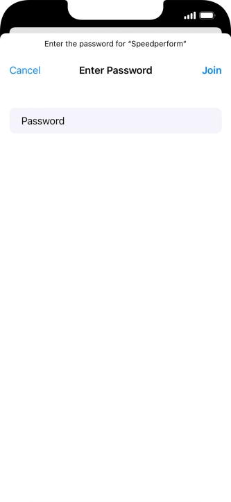 Key in the password for the Wi-Fi network and press Join. Key in the password for the Wi-Fi network and press Join.