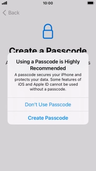 If you turn off the function, press Don't Use Passcode. If you turn off the function, press Don't Use Passcode.