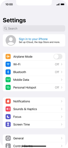 Press Sign in to your iPhone. Press Sign in to your iPhone.