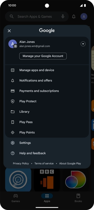 Press Settings. Press Settings.