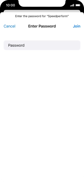 Key in the password for the Wi-Fi network and press Join. Key in the password for the Wi-Fi network and press Join.