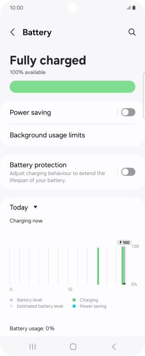 Press Power saving. Press Power saving.