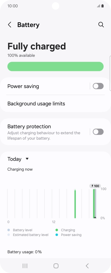 Press Power saving. Press Power saving.