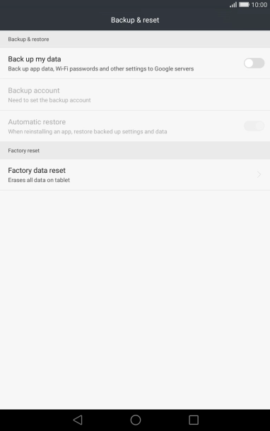 Press Factory data reset. Press Factory data reset.