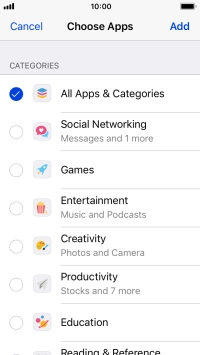 Press the required categories. Press the required categories.