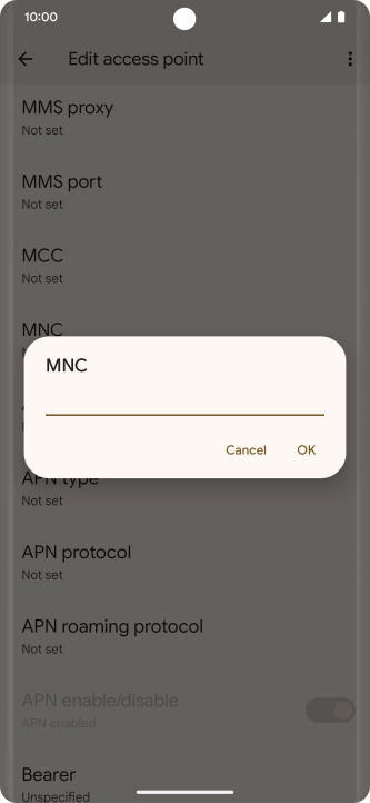 Key in 03 and press OK. Key in 03 and press OK.
