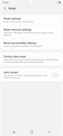 Press Factory data reset. Press Factory data reset.