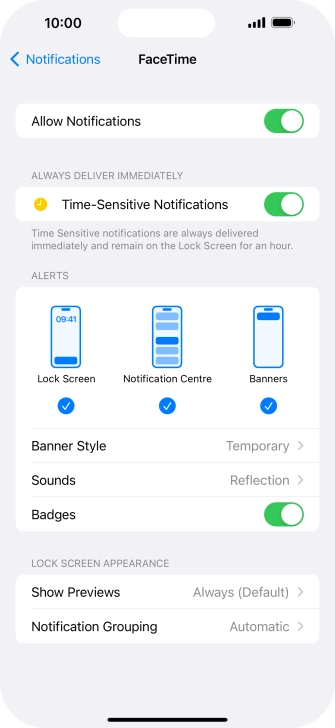 Press the indicator next to Press the indicator next to