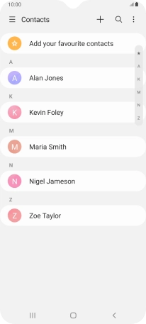 Press the new contact icon. Press the new contact icon.
