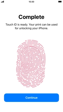 Press Continue. If you haven't previously selected a phone lock code, key in a code of your own choice twice. Press Continue. If you haven't previously selected a phone lock code, key in a code of your own choice twice.