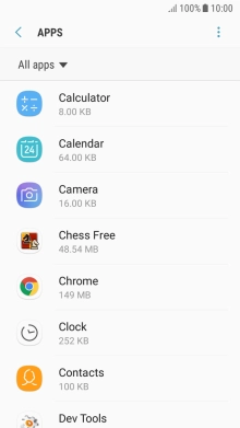 Press the required app. Press the required app.