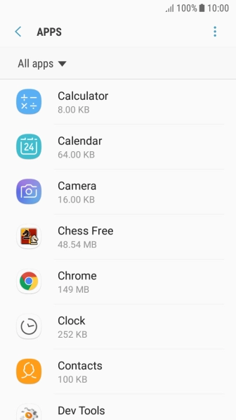 Press the required app. Press the required app.