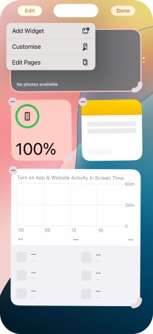 Press Add Widget. Press Add Widget.