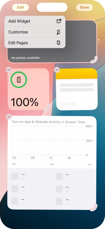 Press Add Widget. Press Add Widget.