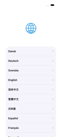 Press the required language. Press the required language.