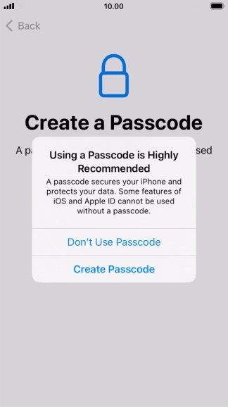 If you turn off the function, press Don't Use Passcode. If you turn off the function, press Don't Use Passcode.