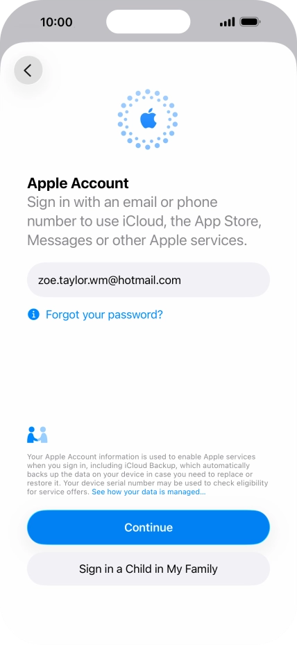 Press Continue. Press Continue.