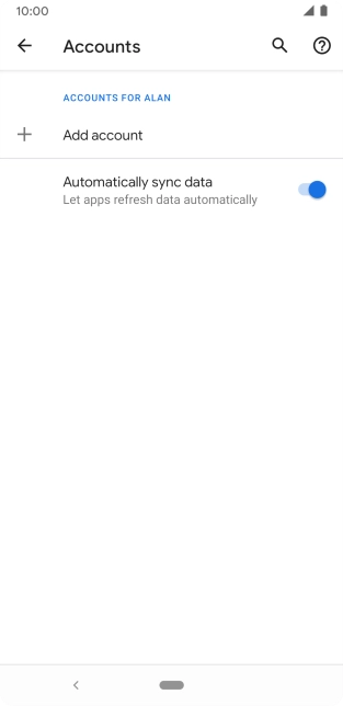 Press Add account. Press Add account.