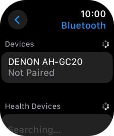 Press the required Bluetooth device. Press the required Bluetooth device.