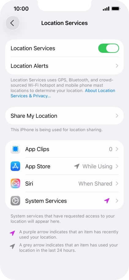Press the required app. Press the required app.