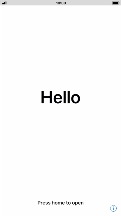 Press the Home key. Press the Home key.