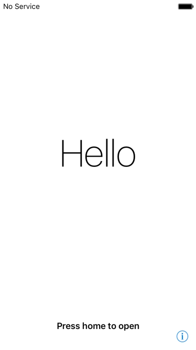 Press the Home key. Press the Home key.