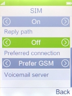 Select Voicemail server. Select Voicemail server.