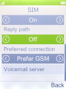 Select Voicemail server. Select Voicemail server.