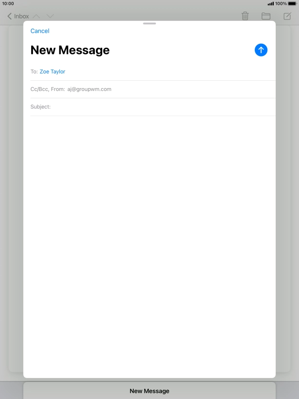 Press Subject: and key in the required subject. Press Subject: and key in the required subject.