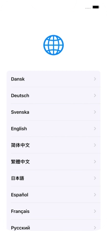 Press the required language. Press the required language.