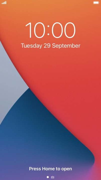 Press the Home key. Press the Home key.