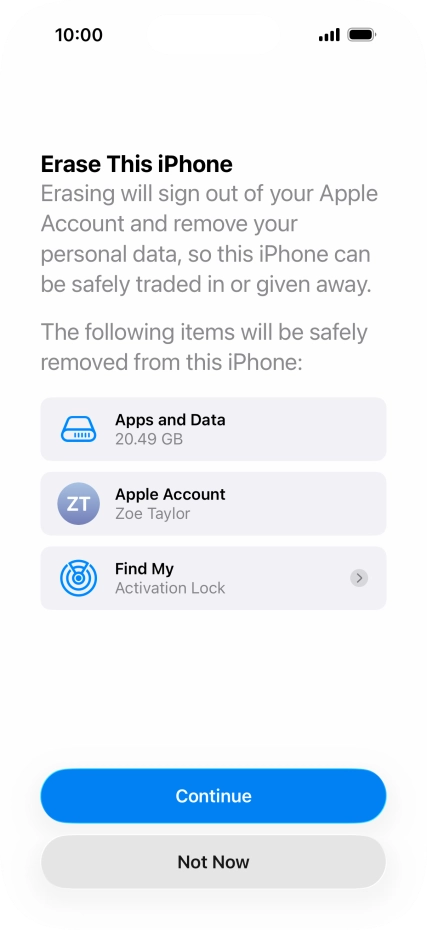 Press Continue. Press Continue.