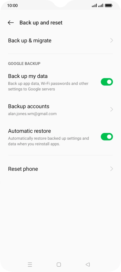 Press Reset phone. Press Reset phone.