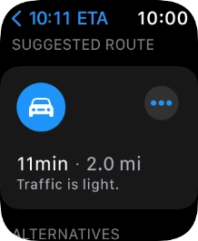 Press the required route. Press the required route.