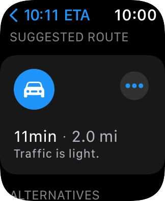 Press the required route. Press the required route.