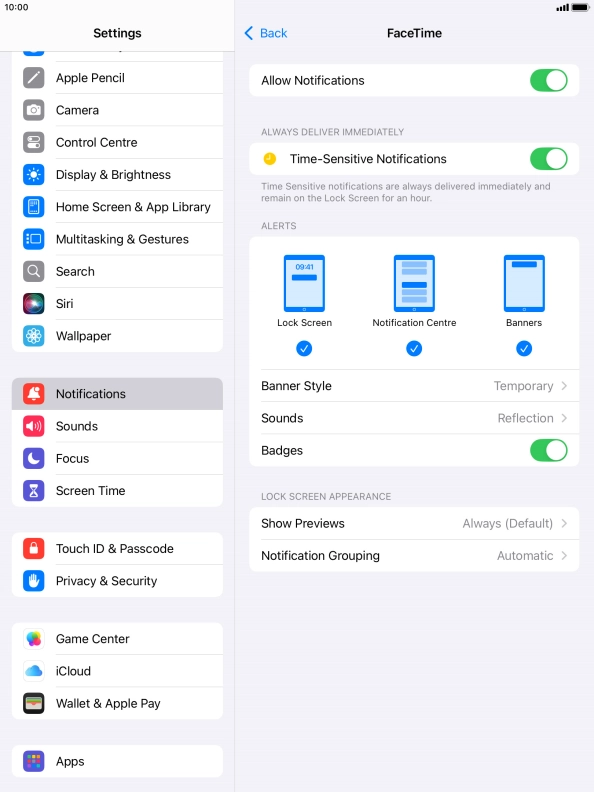 Press the indicator next to Press the indicator next to