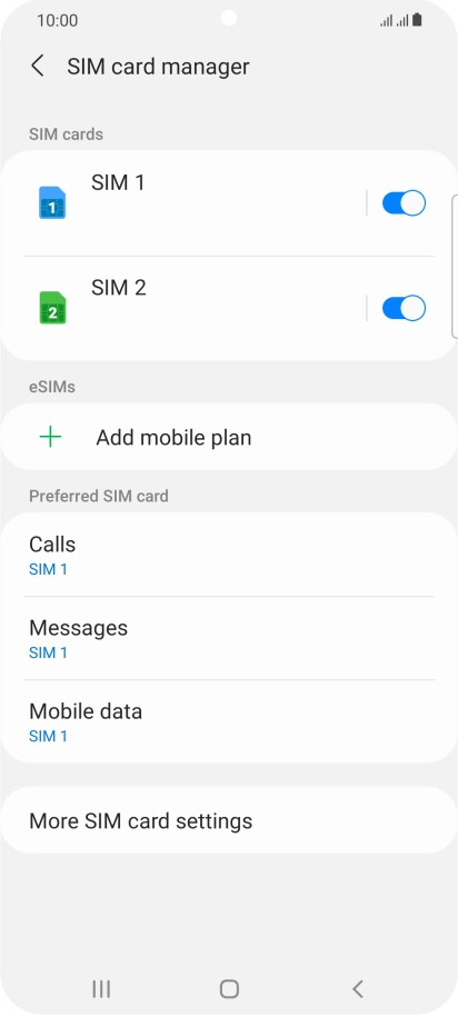 Press Add mobile plan. Press Add mobile plan.