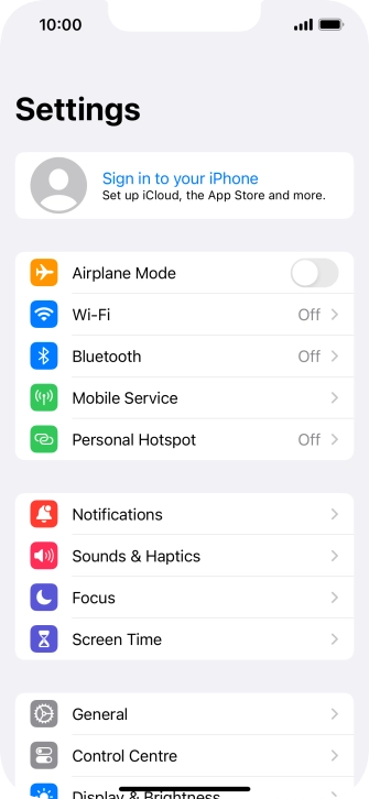 Press Sign in to your iPhone. Press Sign in to your iPhone.