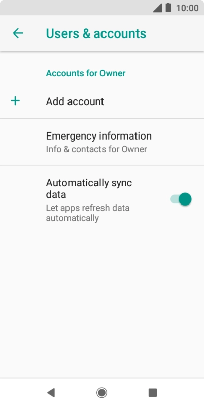 Press Add account. Press Add account.