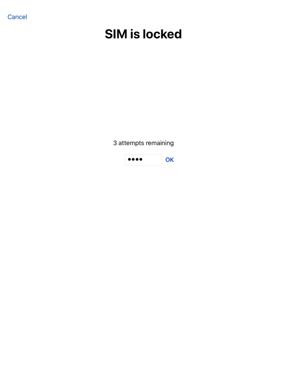 If your SIM is locked, key in your PIN and press OK. If your SIM is locked, key in your PIN and press OK.