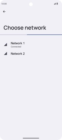 Press the required network. Press the required network.