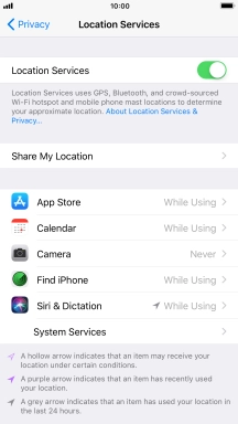 Press the required application. Press the required application.