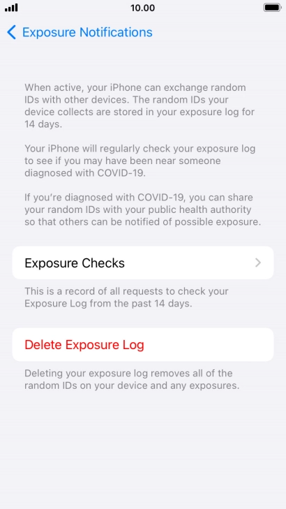 Press Delete Exposure Log. Press Delete Exposure Log.