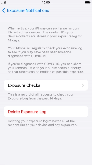Press Delete Exposure Log. Press Delete Exposure Log.