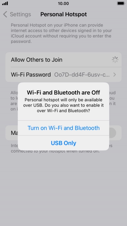 If Wi-Fi is turned off, press Turn on Wi-Fi and Bluetooth. If Wi-Fi is turned off, press Turn on Wi-Fi and Bluetooth.