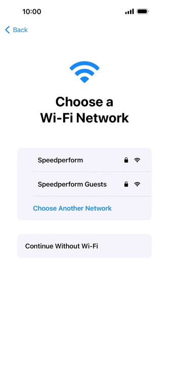 Press the required Wi-Fi network. Press the required Wi-Fi network.