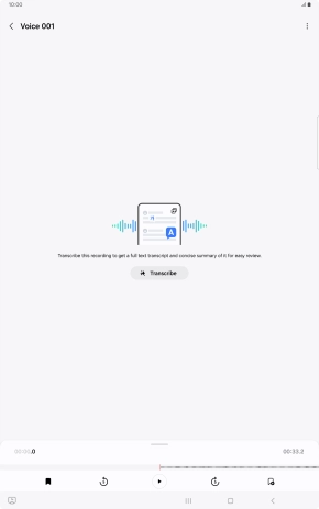Press Transcribe. Press Transcribe.